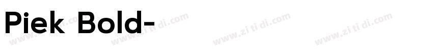 Piek Bold字体转换